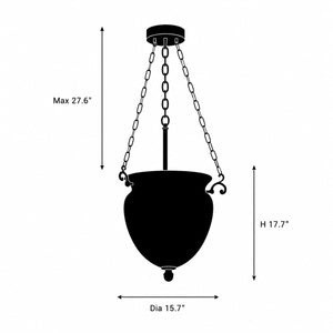 Seravelle Alabaster Urn Pendant Light 6