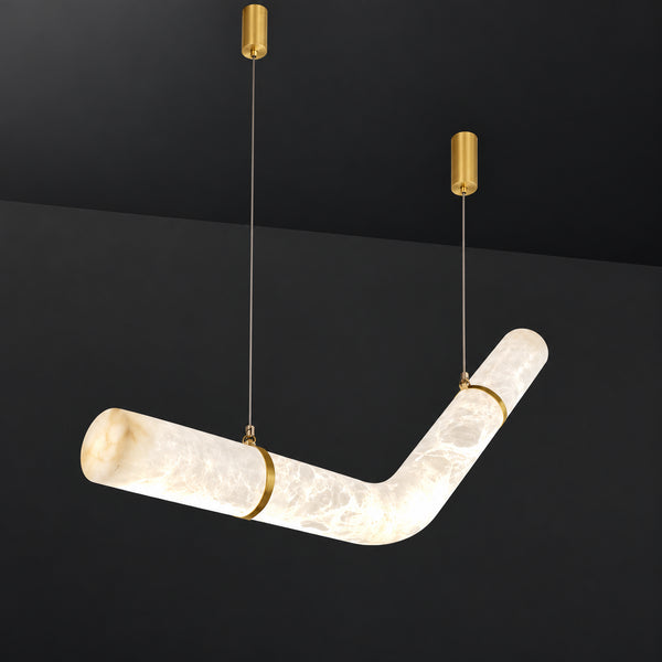 Seydrin Alabaster Arc Pendant Light 11