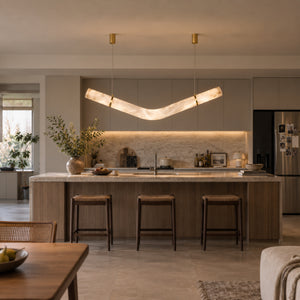 Seydrin Alabaster Arc Pendant Light 2
