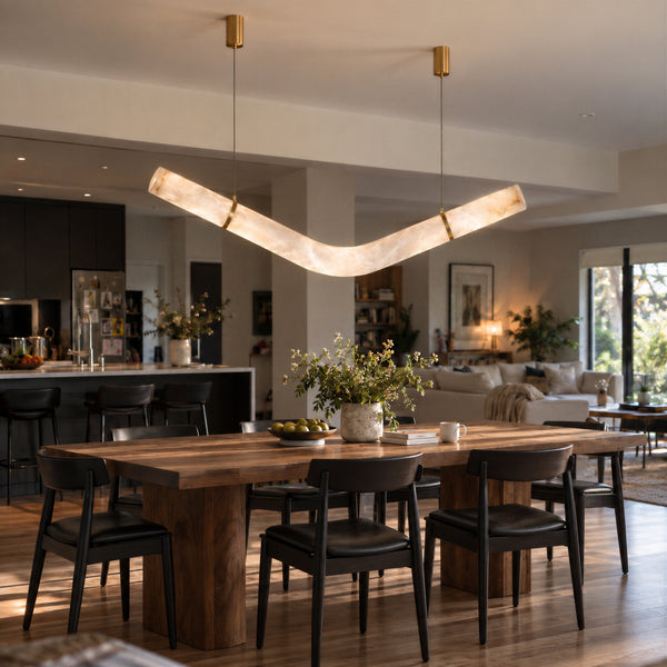 Seydrin Alabaster Arc Pendant Light 9