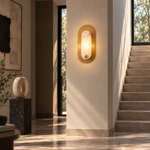Sorelin Alabaster Oval Wall Light 3