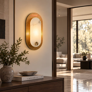 Sorelin Alabaster Oval Wall Light 5