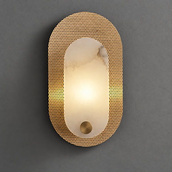 Sorelin Alabaster Oval Wall Light 9