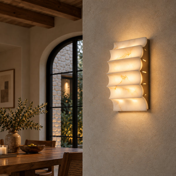 Sovaryn Layered Alabaster Wall Lamp 4