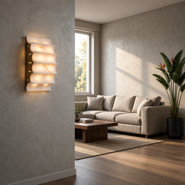 Sovaryn Layered Alabaster Wall Lamp 5