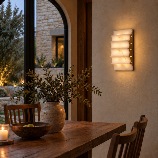 Sovaryn Layered Alabaster Wall Lamp 6