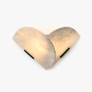 Talvren Alabaster Overlap Wall Light 1