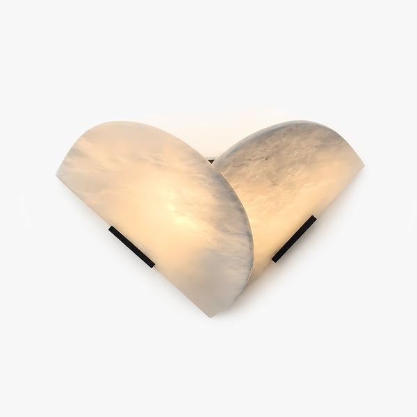 Talvren Alabaster Overlap Wall Light 1