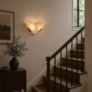 Talvren Alabaster Overlap Wall Light 2