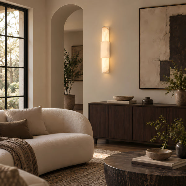 Tervalin Stacked Alabaster Wall Light 4