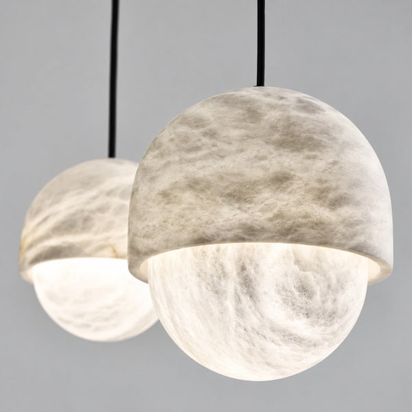 Tessik Alabaster Globe Pendant Light 12