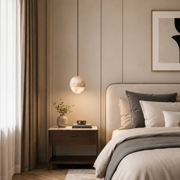 Tessik Alabaster Globe Pendant Light 6