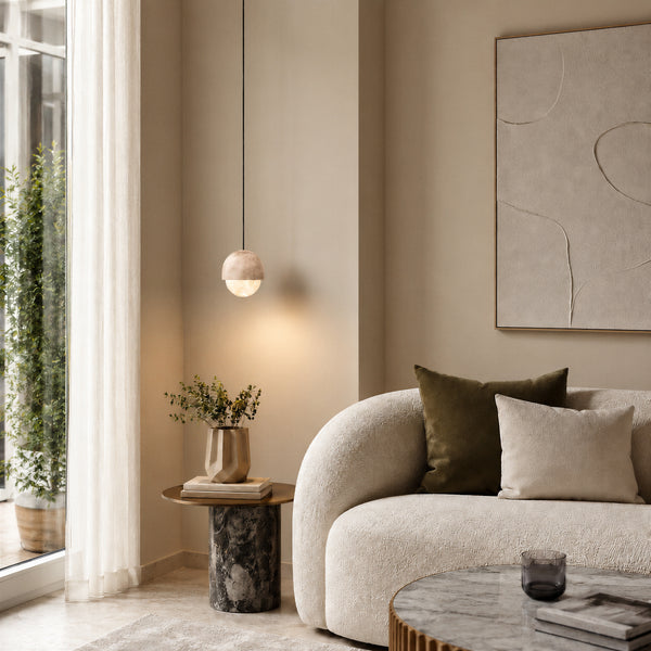 Tessik Alabaster Globe Pendant Light 8