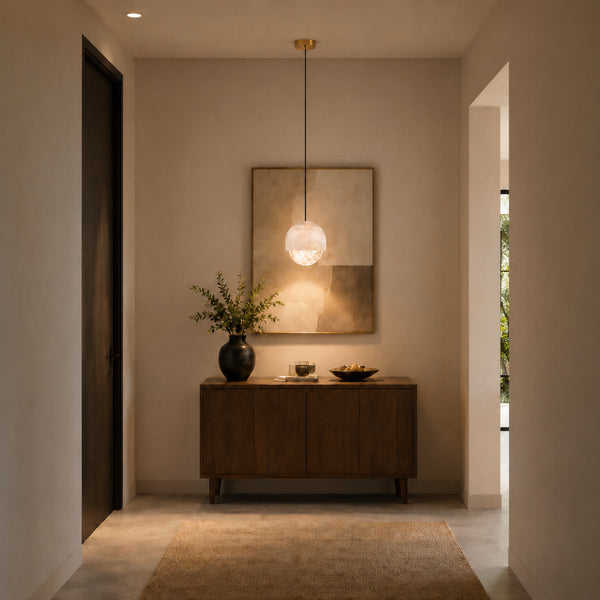 Tessik Alabaster Globe Pendant Light 9