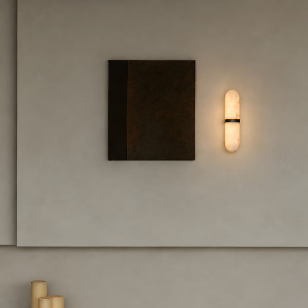 Varcelyn Alabaster Capsule Wall Lamp 11