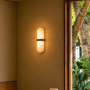 Varcelyn Alabaster Capsule Wall Lamp 13
