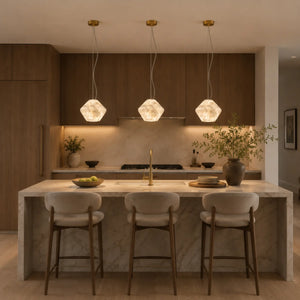 Vardune Alabaster Diamond Pendant Light 2