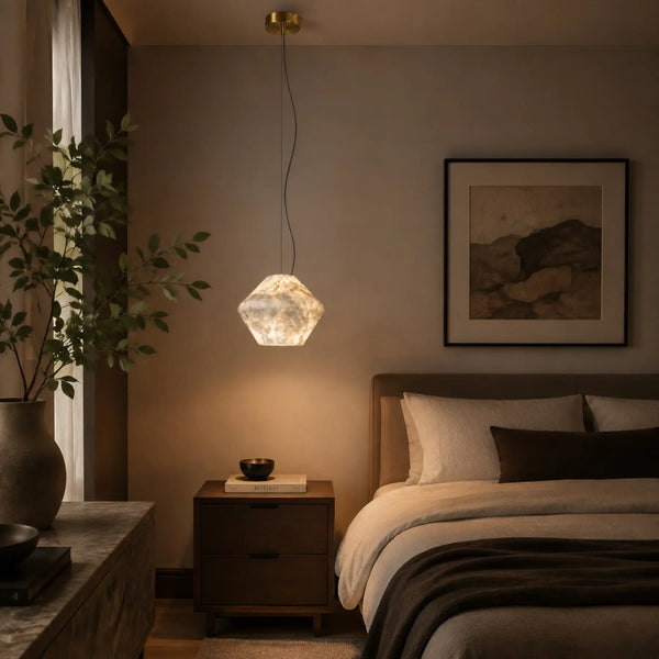 Vardune Alabaster Diamond Pendant Light 4