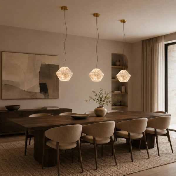 Vardune Alabaster Diamond Pendant Light 6