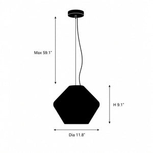 Vardune Alabaster Diamond Pendant Light 7
