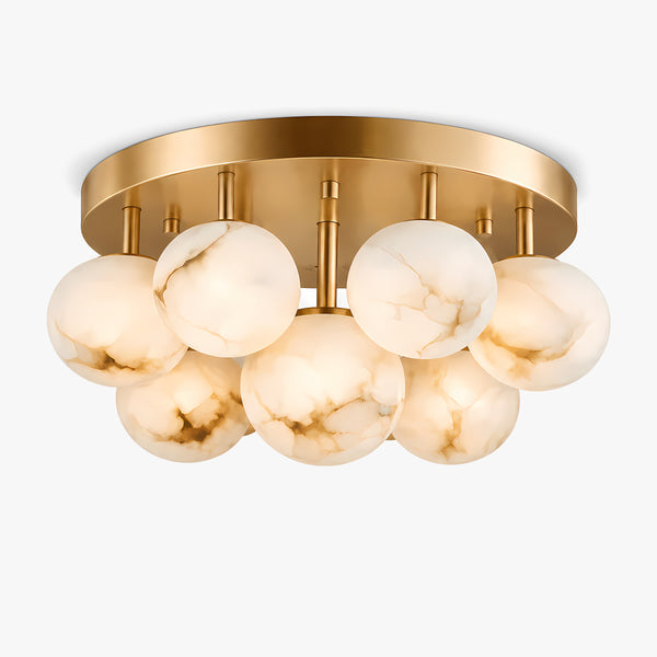 Velmora Alabaster Globe Ceiling Light 8