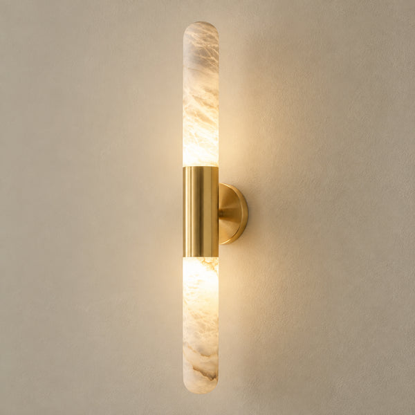 Velmora Alabaster Rod Wall Light 11