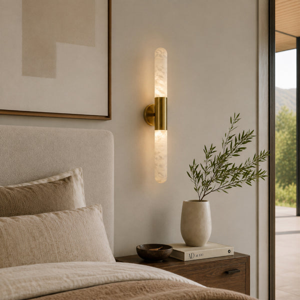 Velmora Alabaster Rod Wall Light 8