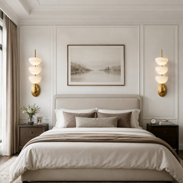 Velrune Alabaster Bowl Wall Light 3