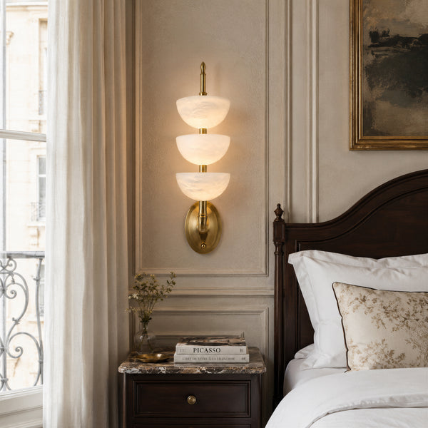 Velrune Alabaster Bowl Wall Light 4