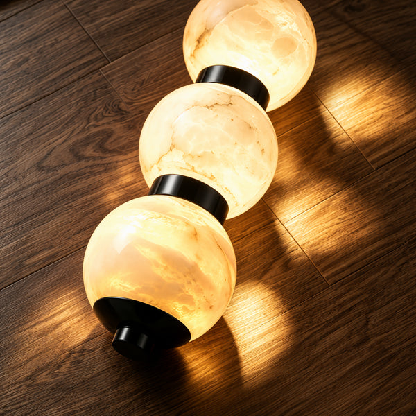 Veylorin Alabaster Globe Pendant Light 2