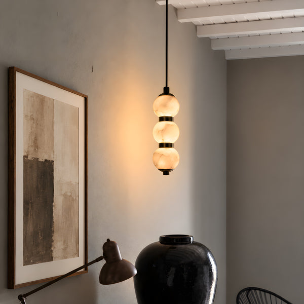 Veylorin Alabaster Globe Pendant Light 3