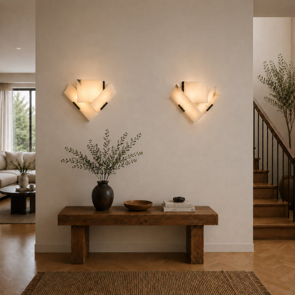 Virelto Alabaster Fan Wall Light 10