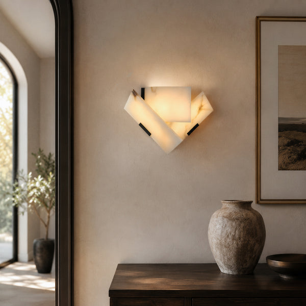 Virelto Alabaster Fan Wall Light 7