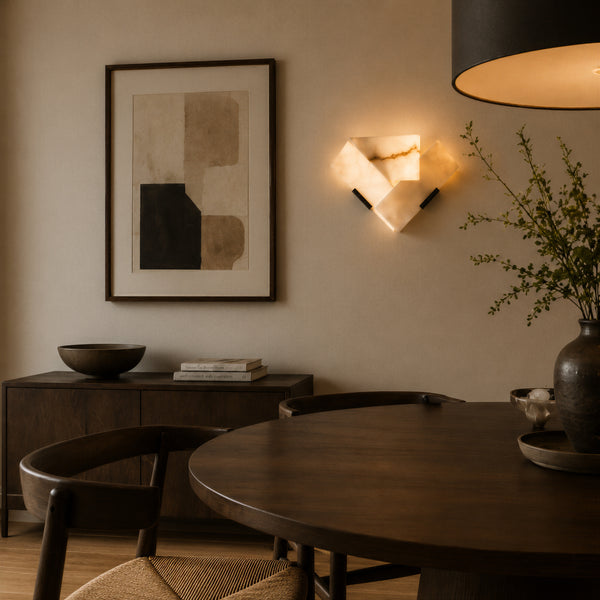 Virelto Alabaster Fan Wall Light 9