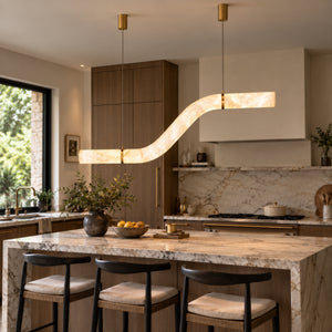 Yorvek Serpentine Alabaster Pendant Light 1