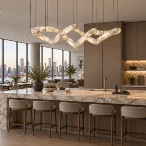 Zevorin Alabaster Loop Chandelier 1
