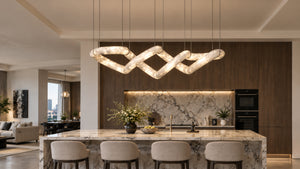 Zevorin Alabaster Loop Chandelier 11