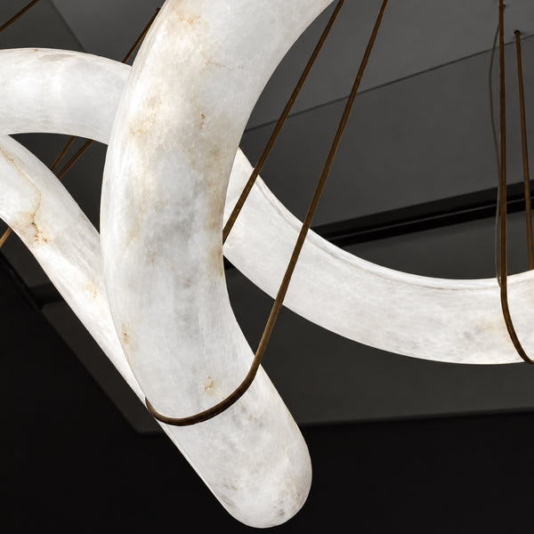 Zevorin Alabaster Loop Chandelier 12