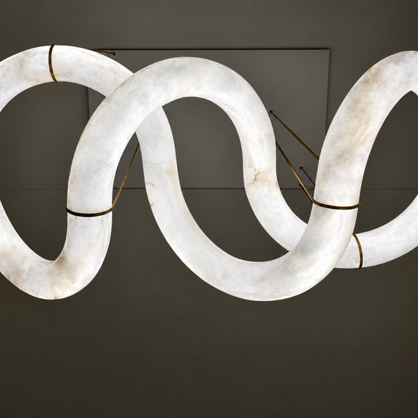 Zevorin Alabaster Loop Chandelier 13