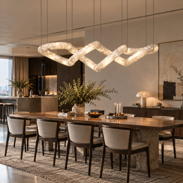 Zevorin Alabaster Loop Chandelier 2