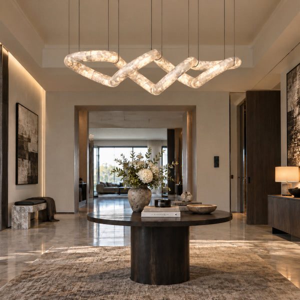 Zevorin Alabaster Loop Chandelier 5