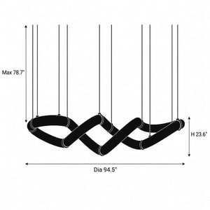 Zevorin Alabaster Loop Chandelier 6
