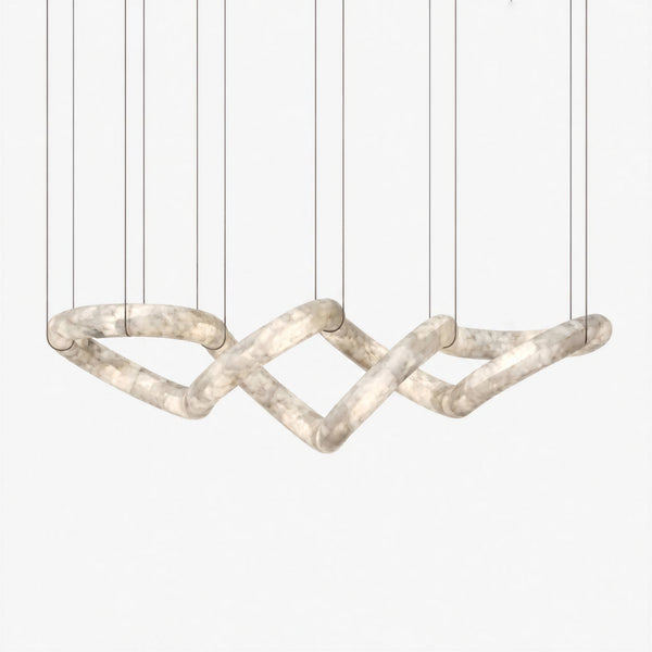 Zevorin Alabaster Loop Chandelier 7