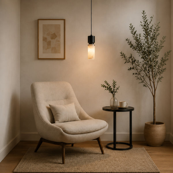 Zevric Alabaster Column Pendant Light 5