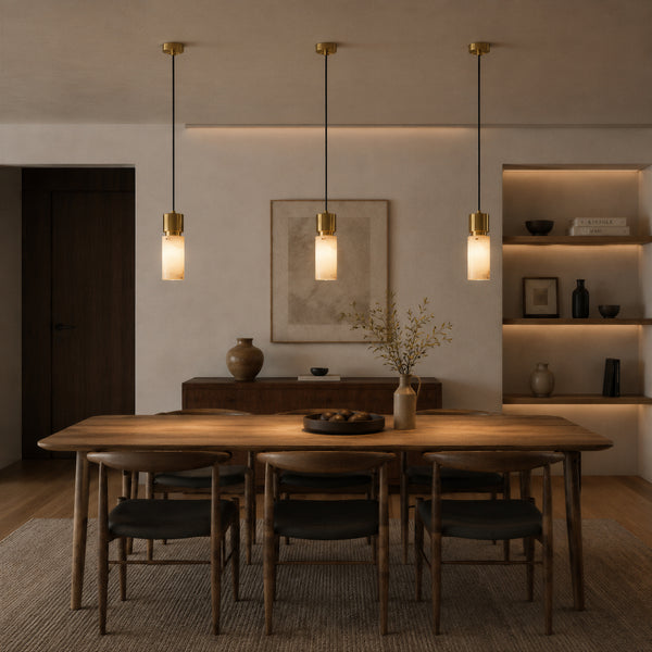 Zevric Alabaster Column Pendant Light 7